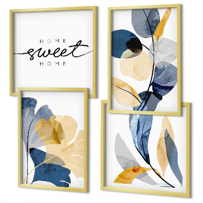 Mur de tableaux Motifs végétaux à l'aquarelle