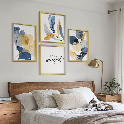 Mur de tableaux Motifs végétaux à l'aquarelle