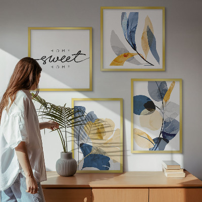 Mur de tableaux Motifs végétaux à l'aquarelle