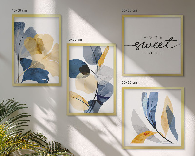 Mur de tableaux Motifs végétaux à l'aquarelle