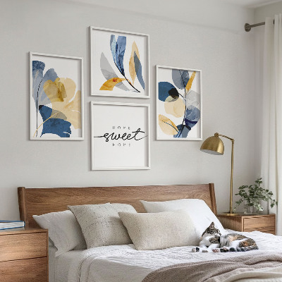 Mur de tableaux Motifs végétaux à l'aquarelle