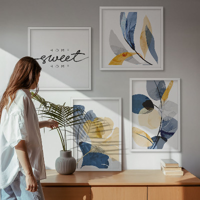 Mur de tableaux Motifs végétaux à l'aquarelle