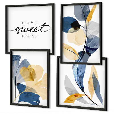 Mur de tableaux Motifs végétaux à l'aquarelle