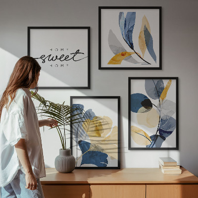 Mur de tableaux Motifs végétaux à l'aquarelle