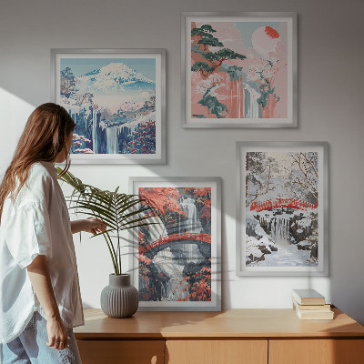Mur de tableaux Paysages de montagne et cascades