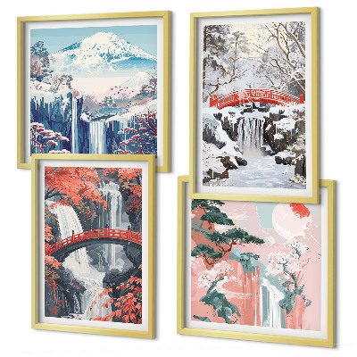 Mur de tableaux Paysages de montagne et cascades