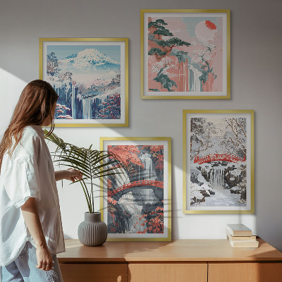 Mur de tableaux Paysages de montagne et cascades