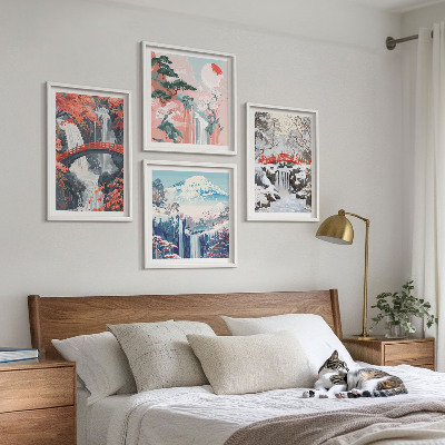 Mur de tableaux Paysages de montagne et cascades