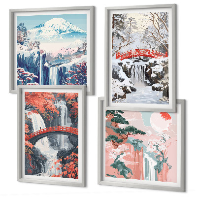 Mur de tableaux Paysages de montagne et cascades