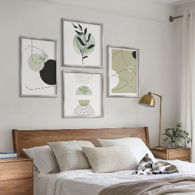 Mur de tableaux Formes abstraites et couleurs