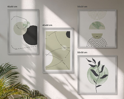 Mur de tableaux Formes abstraites et couleurs