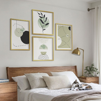 Mur de tableaux Formes abstraites et couleurs