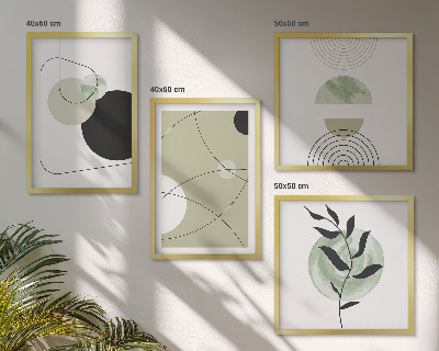Mur de tableaux Formes abstraites et couleurs