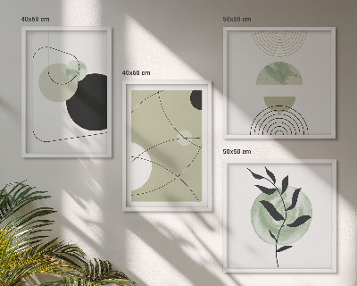 Mur de tableaux Formes abstraites et couleurs