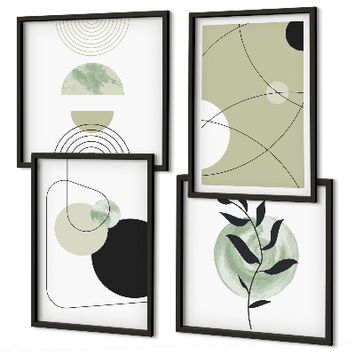 Mur de tableaux Formes abstraites et couleurs