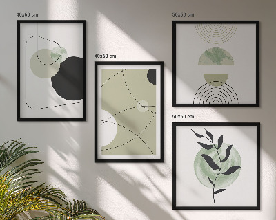 Mur de tableaux Formes abstraites et couleurs
