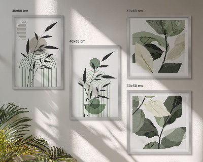 Ensemble de 4 tableaux Compositions végétales bohèmes