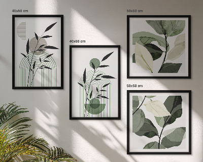 Ensemble de 4 tableaux Compositions végétales bohèmes
