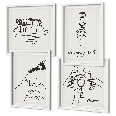 Mur de tableaux Des moments joyeux avec du champagne