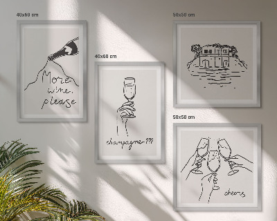 Mur de tableaux Des moments joyeux avec du champagne