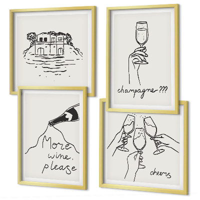 Mur de tableaux Des moments joyeux avec du champagne