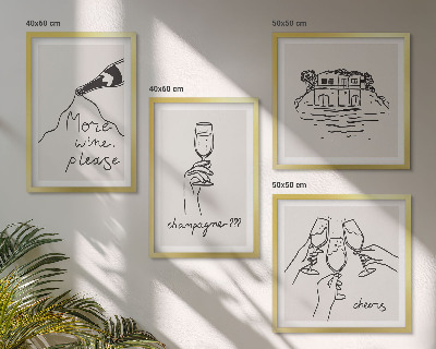 Mur de tableaux Des moments joyeux avec du champagne