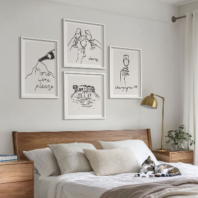 Mur de tableaux Des moments joyeux avec du champagne