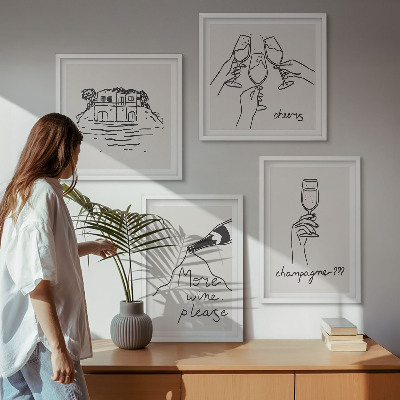 Mur de tableaux Des moments joyeux avec du champagne