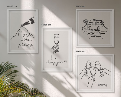 Mur de tableaux Des moments joyeux avec du champagne
