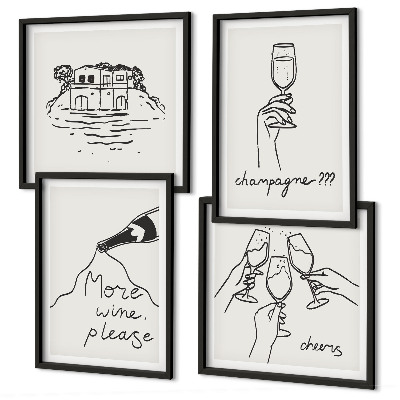 Mur de tableaux Des moments joyeux avec du champagne