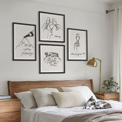Mur de tableaux Des moments joyeux avec du champagne