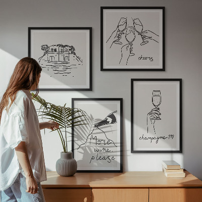 Mur de tableaux Des moments joyeux avec du champagne