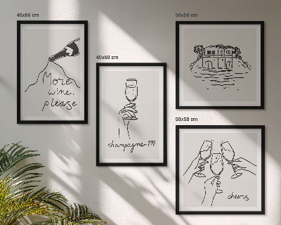 Mur de tableaux Des moments joyeux avec du champagne