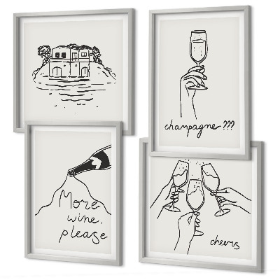 Mur de tableaux Des moments joyeux avec du champagne