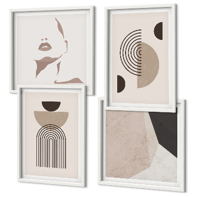 Mur de tableaux Formes faciales abstraites