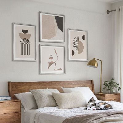 Mur de tableaux Formes faciales abstraites