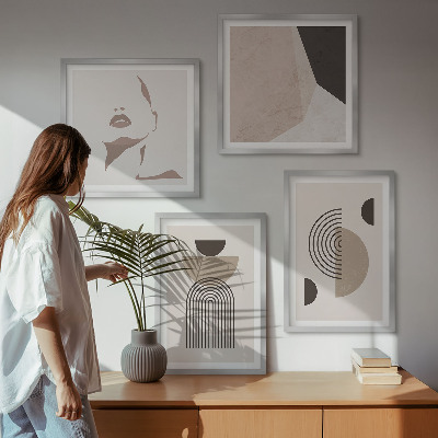 Mur de tableaux Formes faciales abstraites