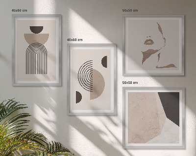 Mur de tableaux Formes faciales abstraites
