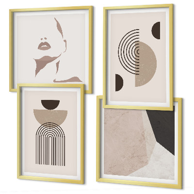Mur de tableaux Formes faciales abstraites