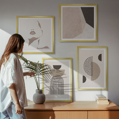 Mur de tableaux Formes faciales abstraites