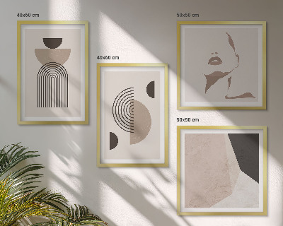 Mur de tableaux Formes faciales abstraites
