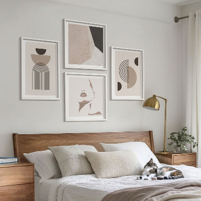 Mur de tableaux Formes faciales abstraites