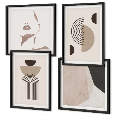 Mur de tableaux Formes faciales abstraites