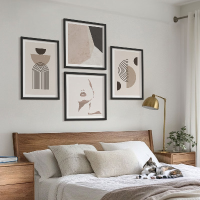 Mur de tableaux Formes faciales abstraites