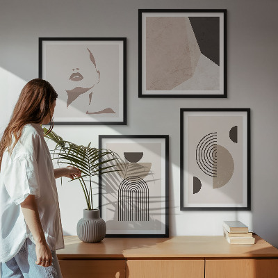 Mur de tableaux Formes faciales abstraites
