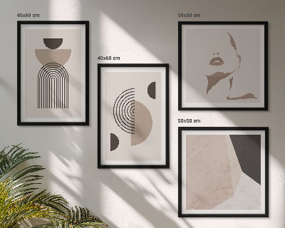 Mur de tableaux Formes faciales abstraites