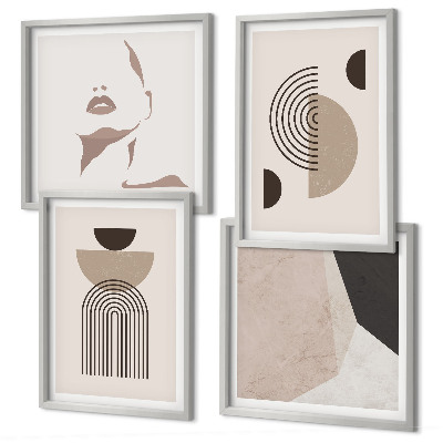 Mur de tableaux Formes faciales abstraites