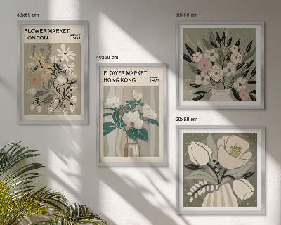 Mur de tableaux Illustrations florales londres hong kong