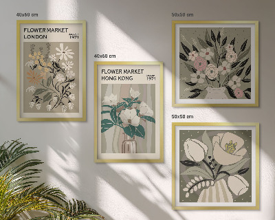 Mur de tableaux Illustrations florales londres hong kong