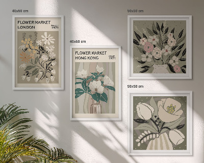 Mur de tableaux Illustrations florales londres hong kong